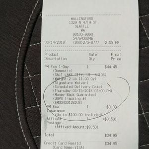 Overnight shipping for @ClariceG